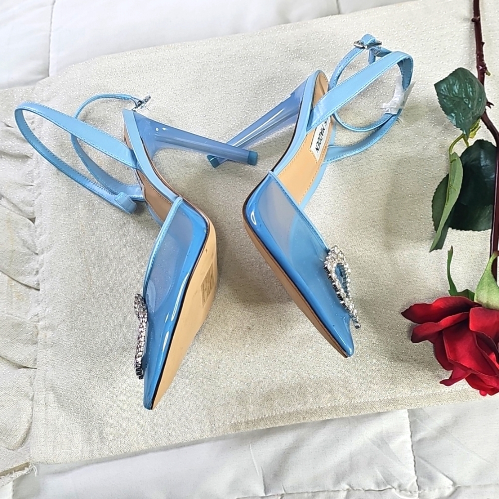 Blue Transparent Stilettos Heels Elegant Wear Office Wear Career Wedding - Picture 15 of 16